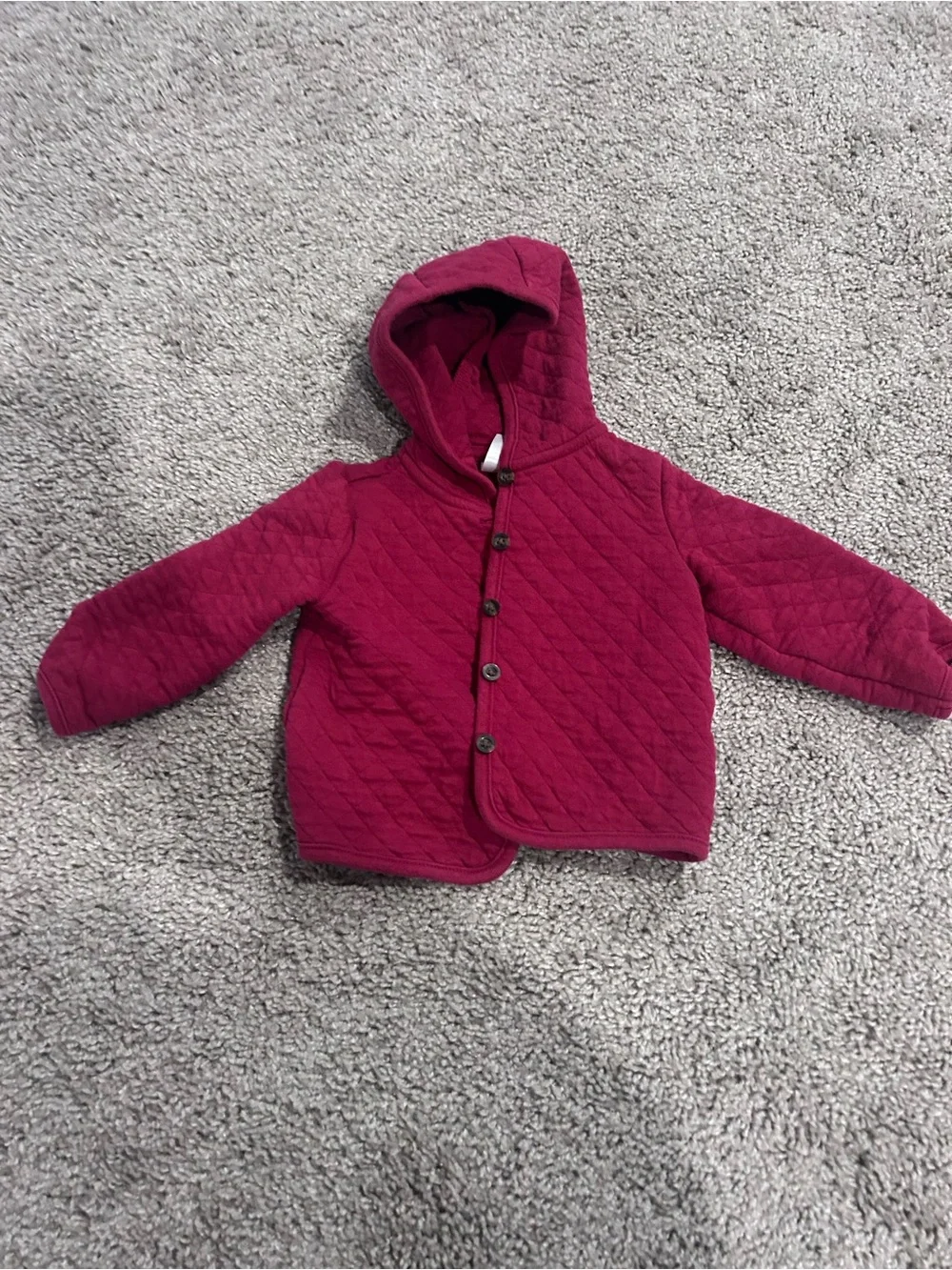 Carter's Quilted Hooded Jacket in Berry